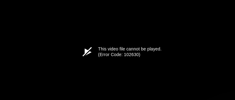 video cannot be played